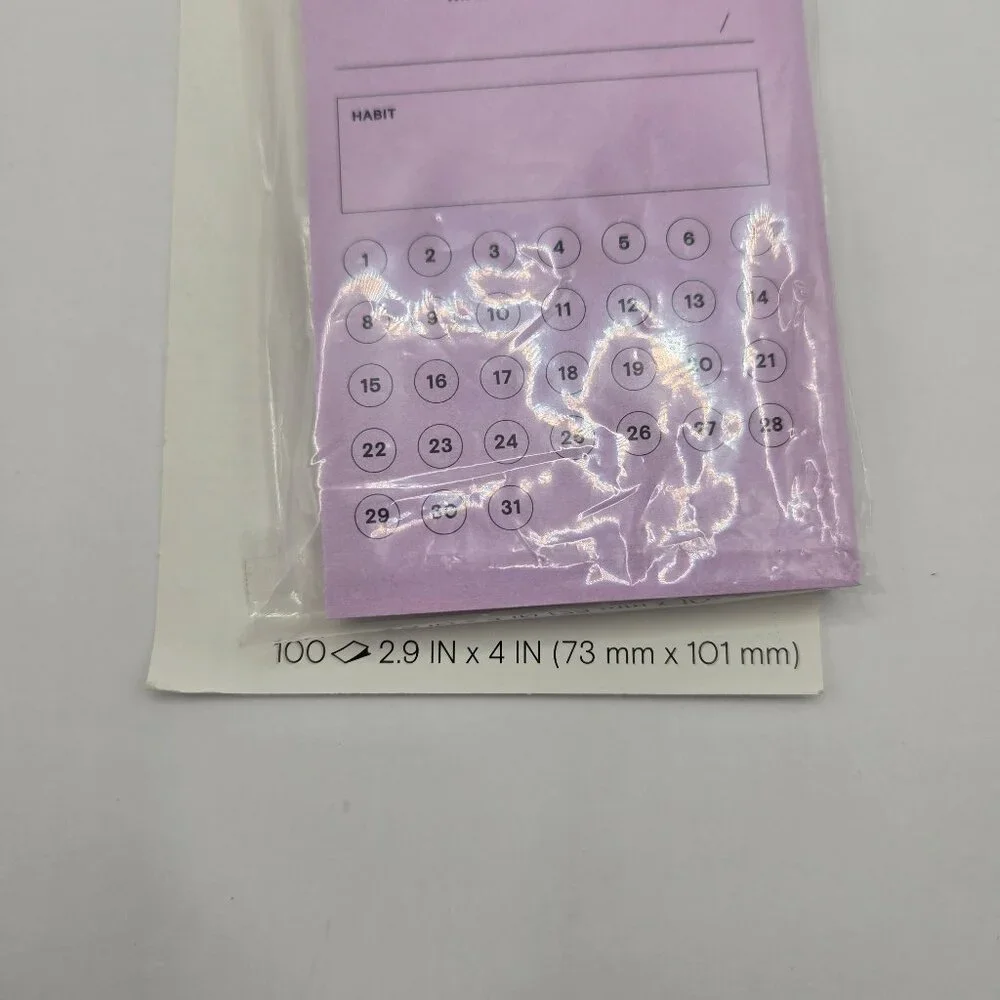 Post-it Noted Habit Tracker Sticky Notes Lilac 2.9 x 4 Inch 100 Sheets 1 Pack